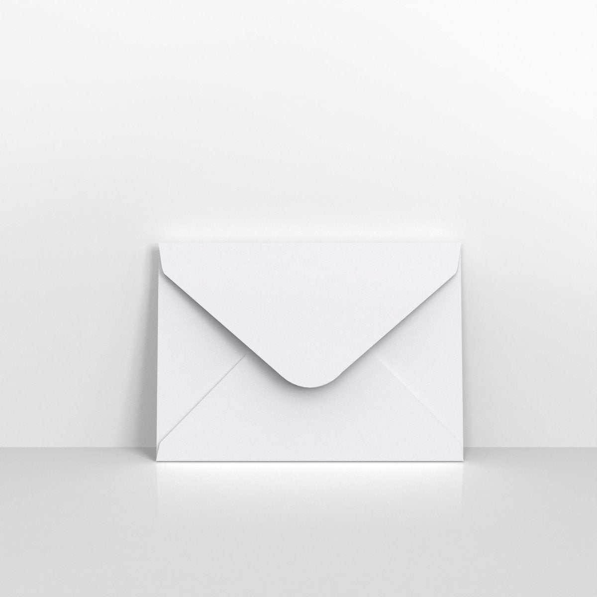 White Coloured V Flap Envelopes - Gummed 120gsm 93 x 130mm