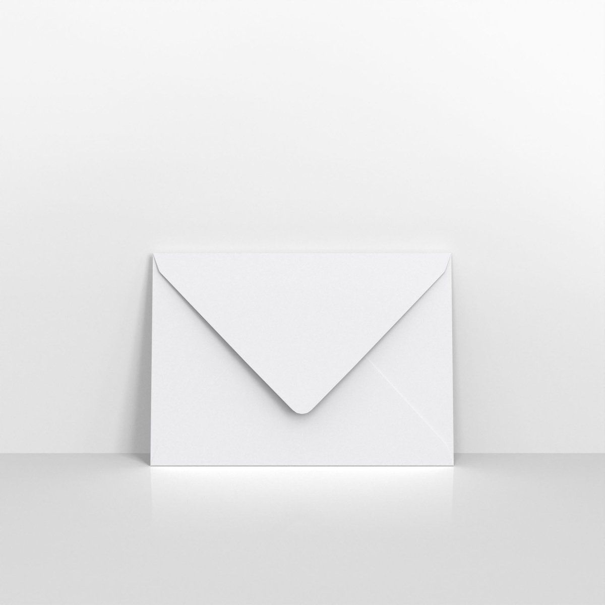White Coloured V Flap Envelopes - Gummed 120gsm 95 x 122mm