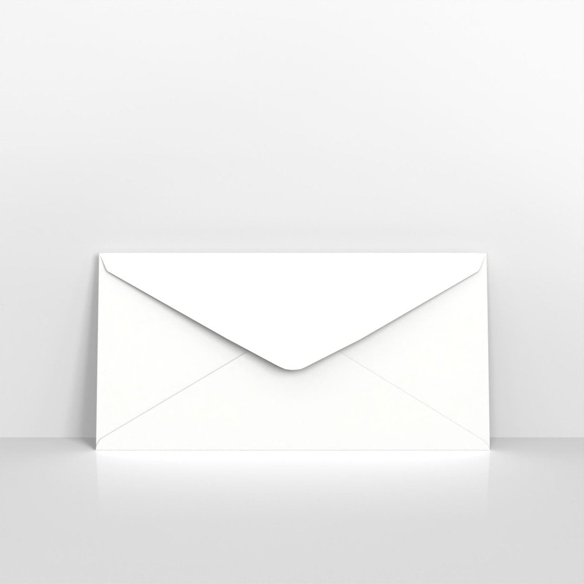 White Coloured V Flap Envelopes - Gummed 120gsm DL - 110 x 220mm