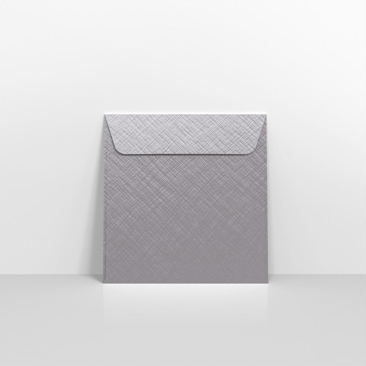 Mid Grey Textured Envelopes - Peel & Seal Square - 130 x 130mm