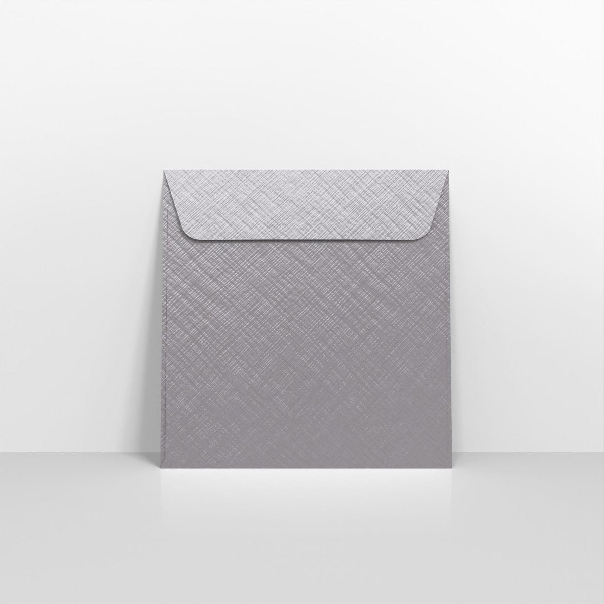 Mid Grey Textured Envelopes - Peel & Seal Square - 155 x 155mm