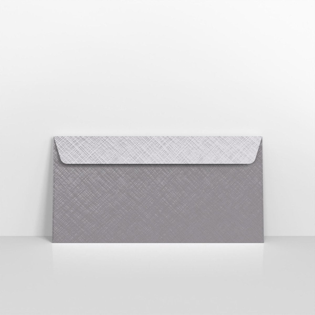 Mid Grey Textured Envelopes - Peel & Seal DL - 110 x 220mm