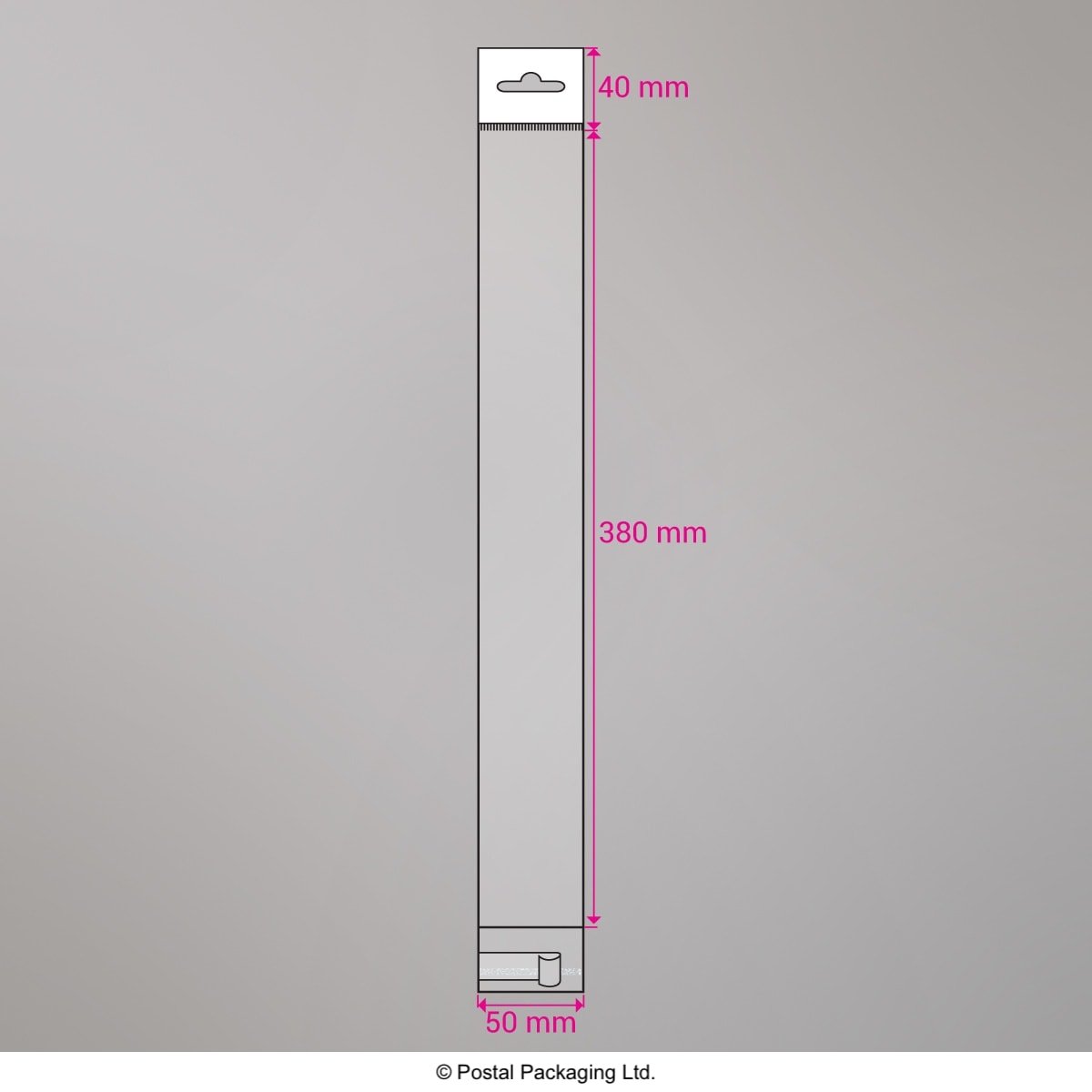 Cello Peel and Seal Bags - Header 380 x 50mm
