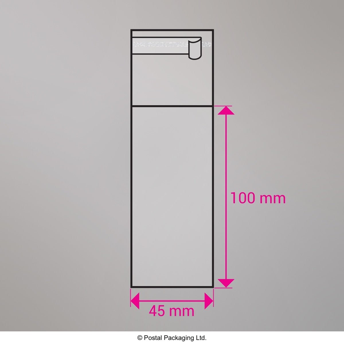 Cello Peel and Seal Bags - Peel and Seal 100 x 45mm