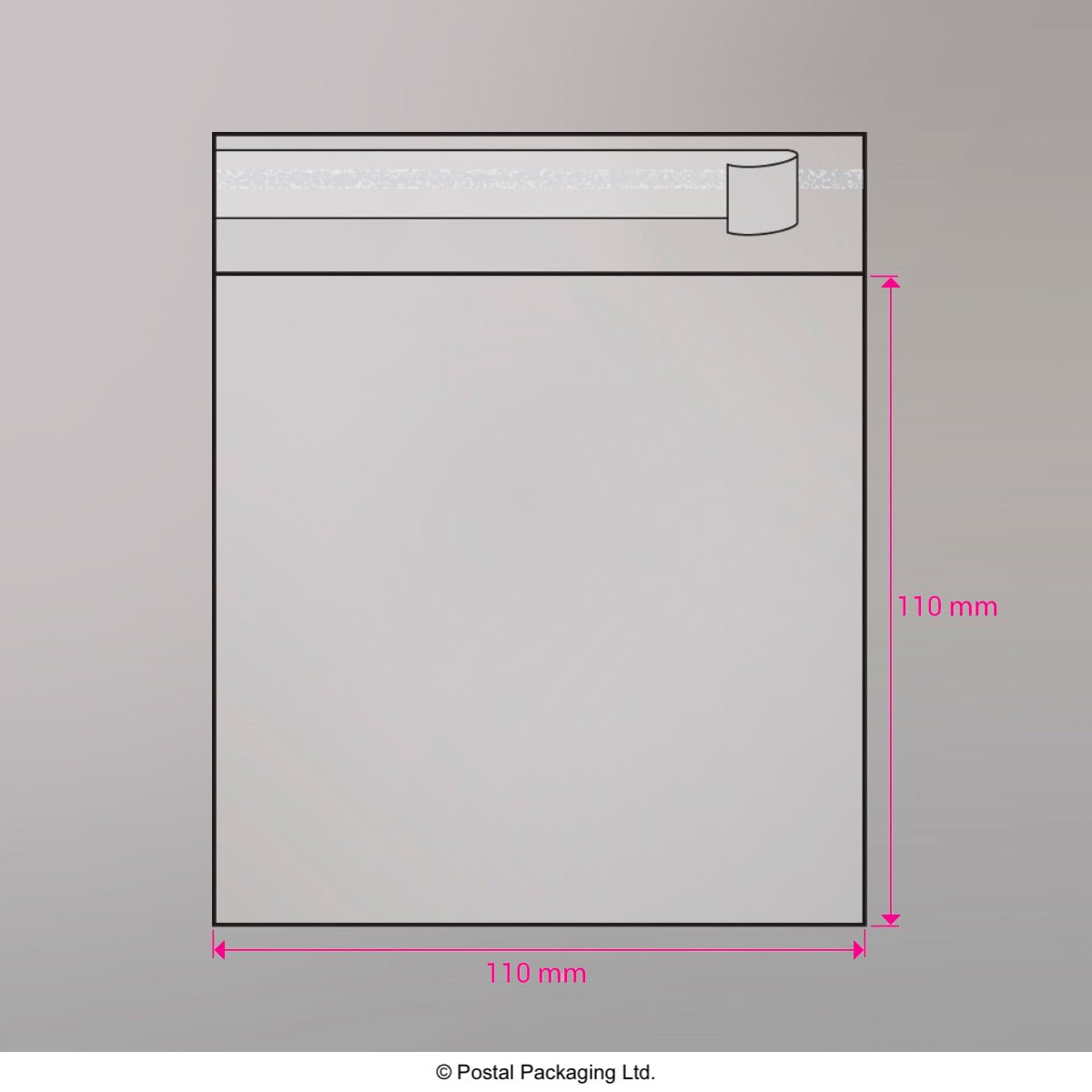 Cello Peel and Seal Bags - Peel and Seal Square - 110 x 110mm