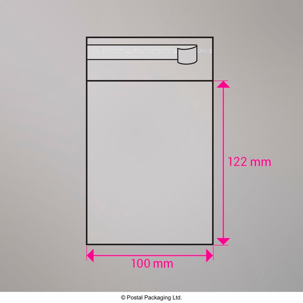 Cello Peel and Seal Bags - Peel and Seal 122 x 100mm