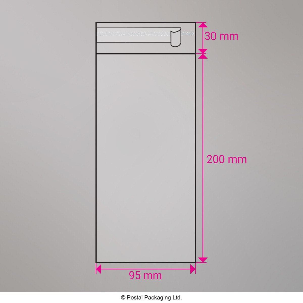 Cello Peel and Seal Bags - Peel and Seal 200 x 95mm