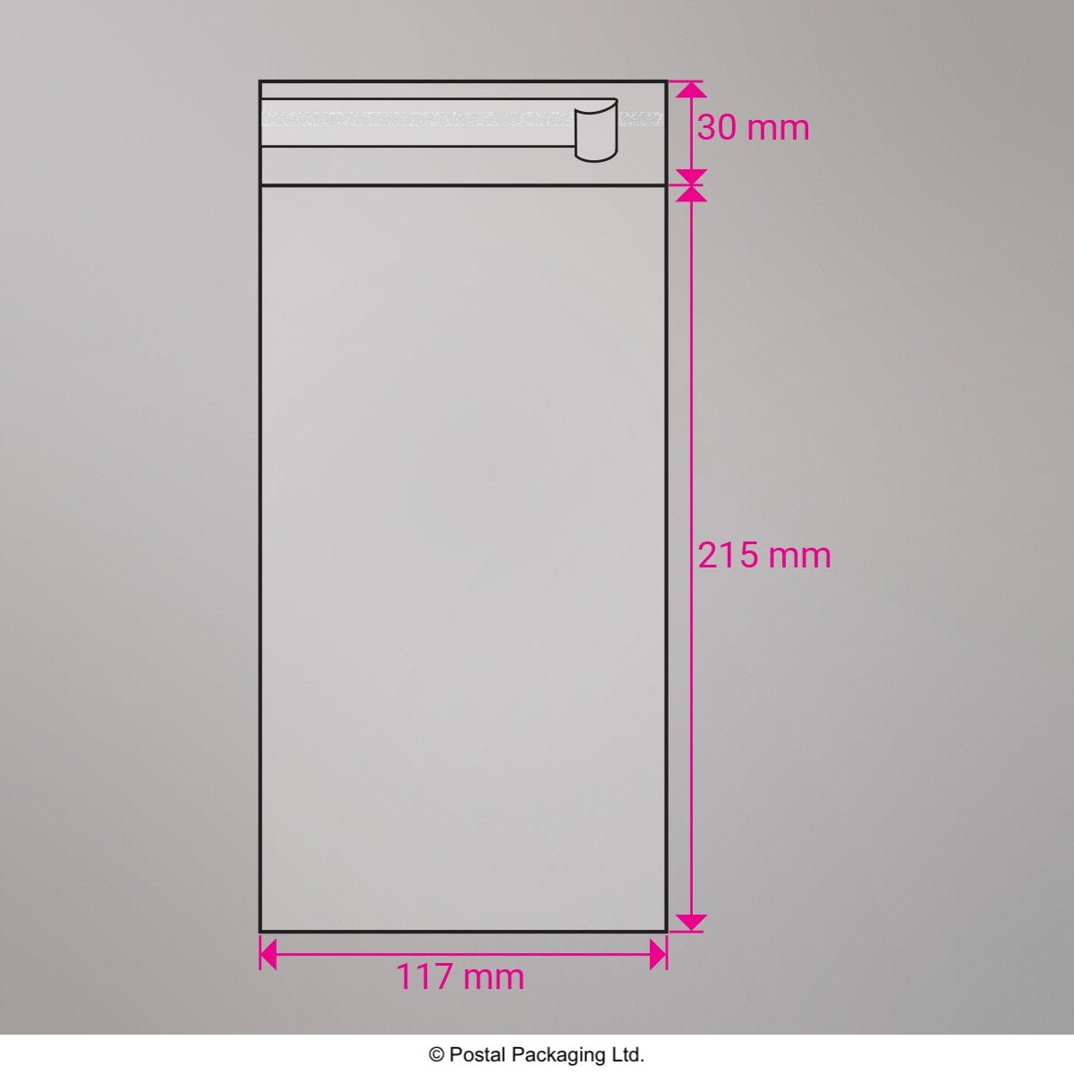 Cello Peel and Seal Bags - Peel and Seal 215 x 117mm