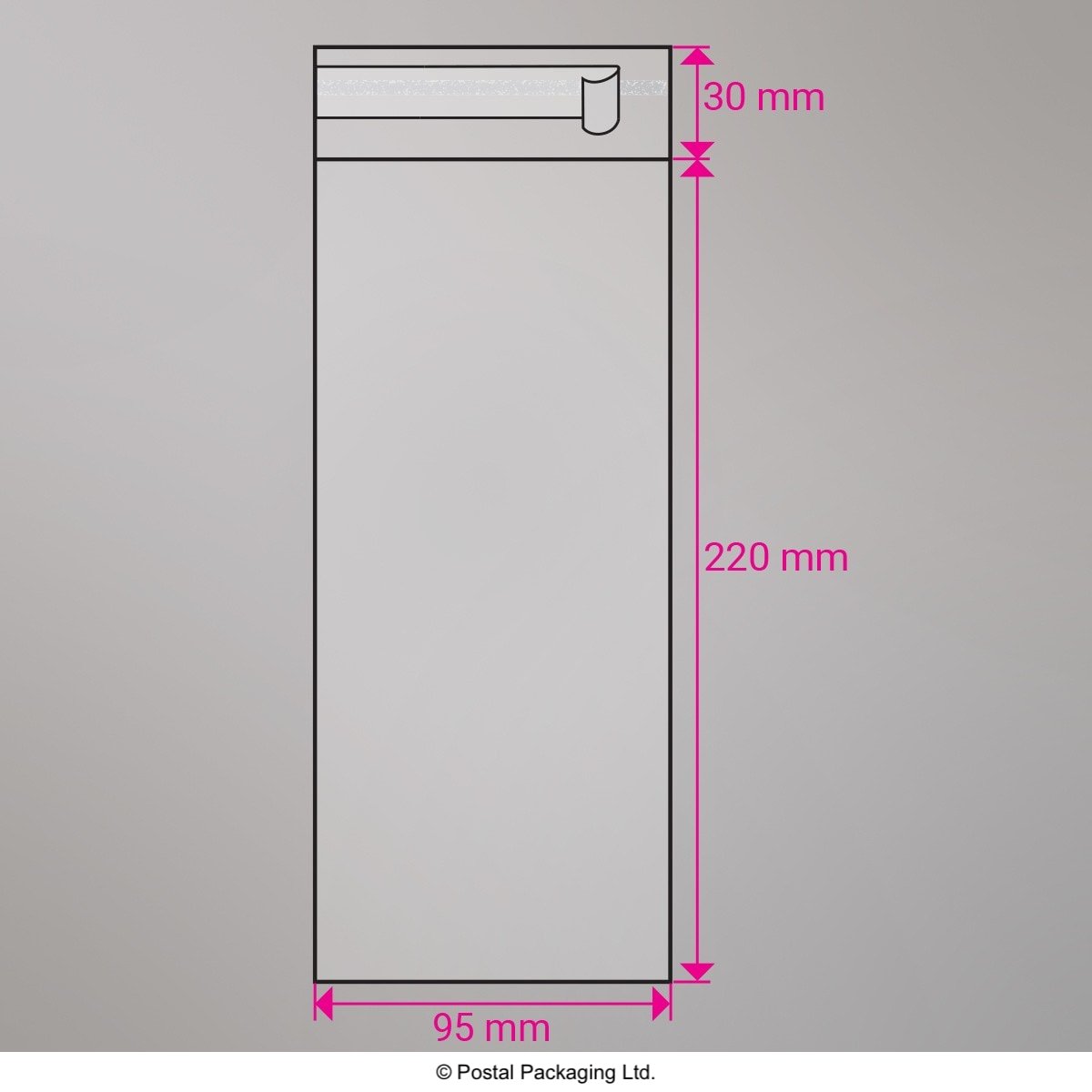 Cello Peel and Seal Bags - Peel and Seal 220 x 95mm
