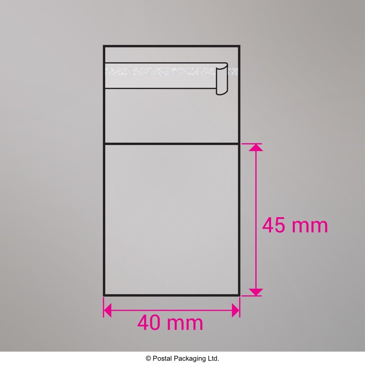 Cello Peel and Seal Bags - Peel and Seal 45 x 40mm