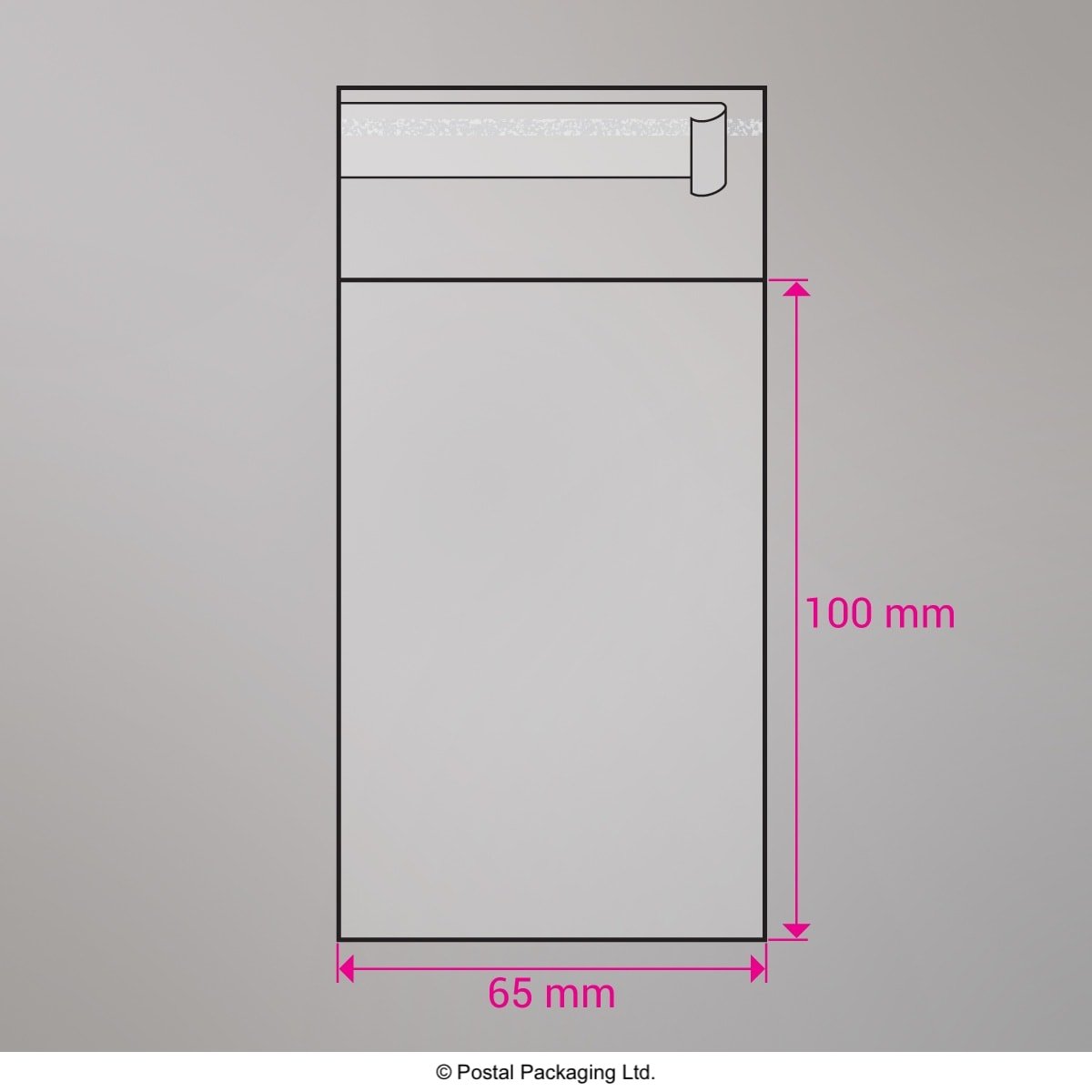 Cello Peel and Seal Bags - Peel and Seal 100 x 65mm