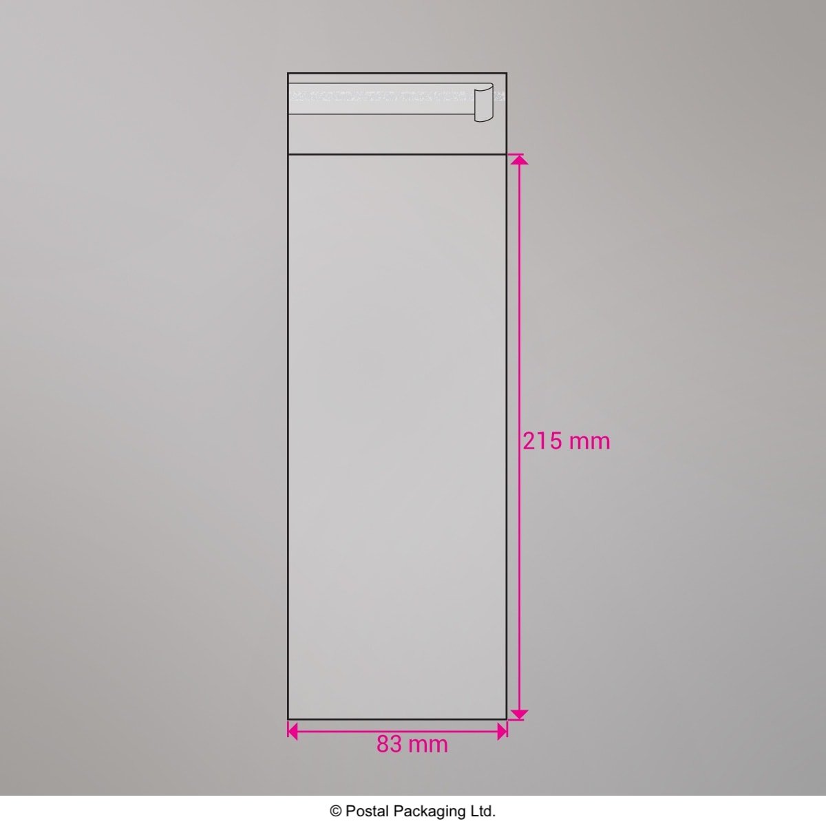 Cello Peel and Seal Bags - Peel and Seal 215 x 83mm