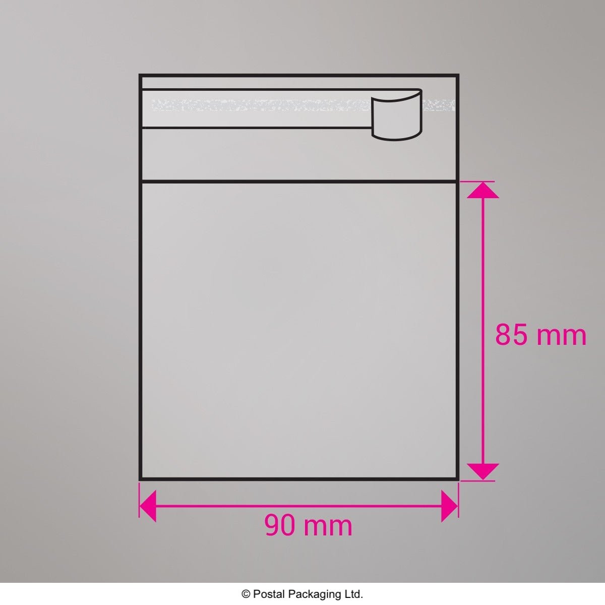 Cello Peel and Seal Bags - Peel and Seal 85 x 90mm