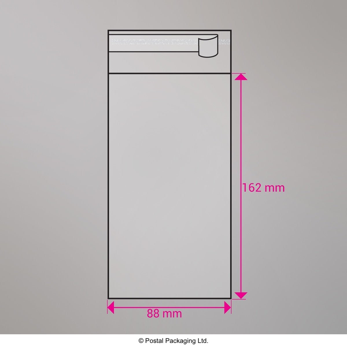 Cello Peel and Seal Bags - Peel and Seal 162 x 88mm