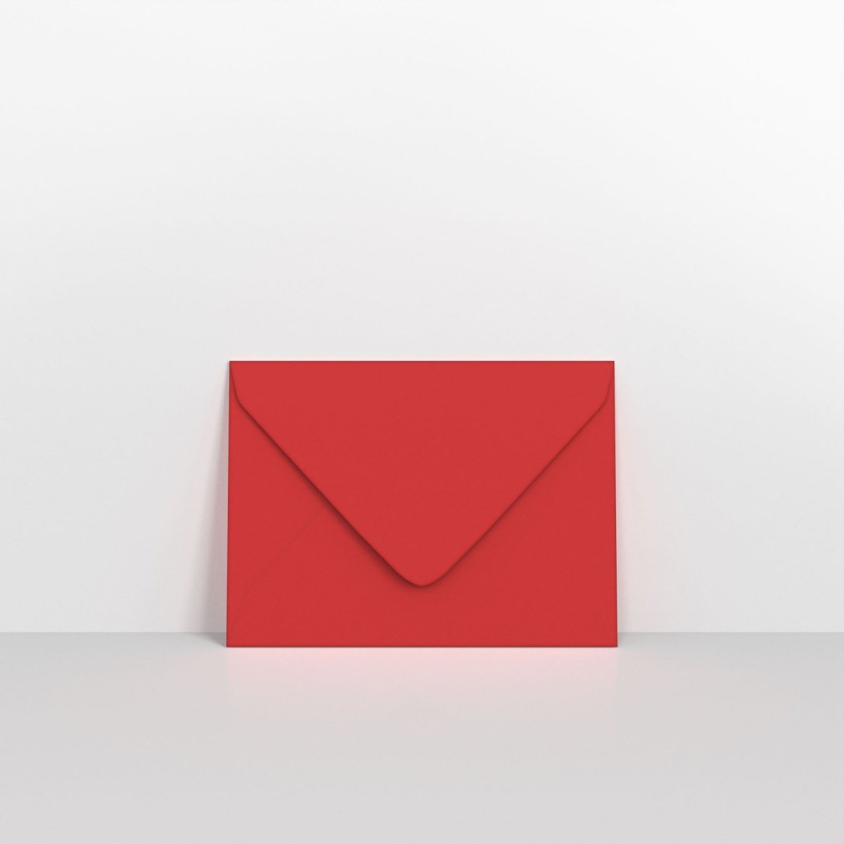 Cherry Coloured Gummed Greeting Card V Flap Envelopes - 133 x 184mm