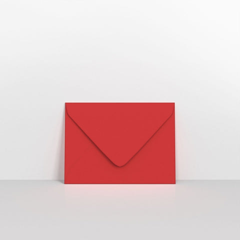 CU133CR - Cherry Coloured Gummed Greeting Card V Flap Envelopes - Greeting Card Envelopes