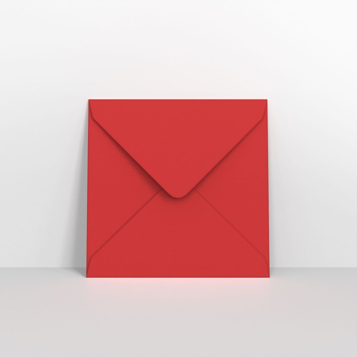 Cherry Coloured Gummed Greeting Card V Flap Envelopes - Square - 155 x 155mm