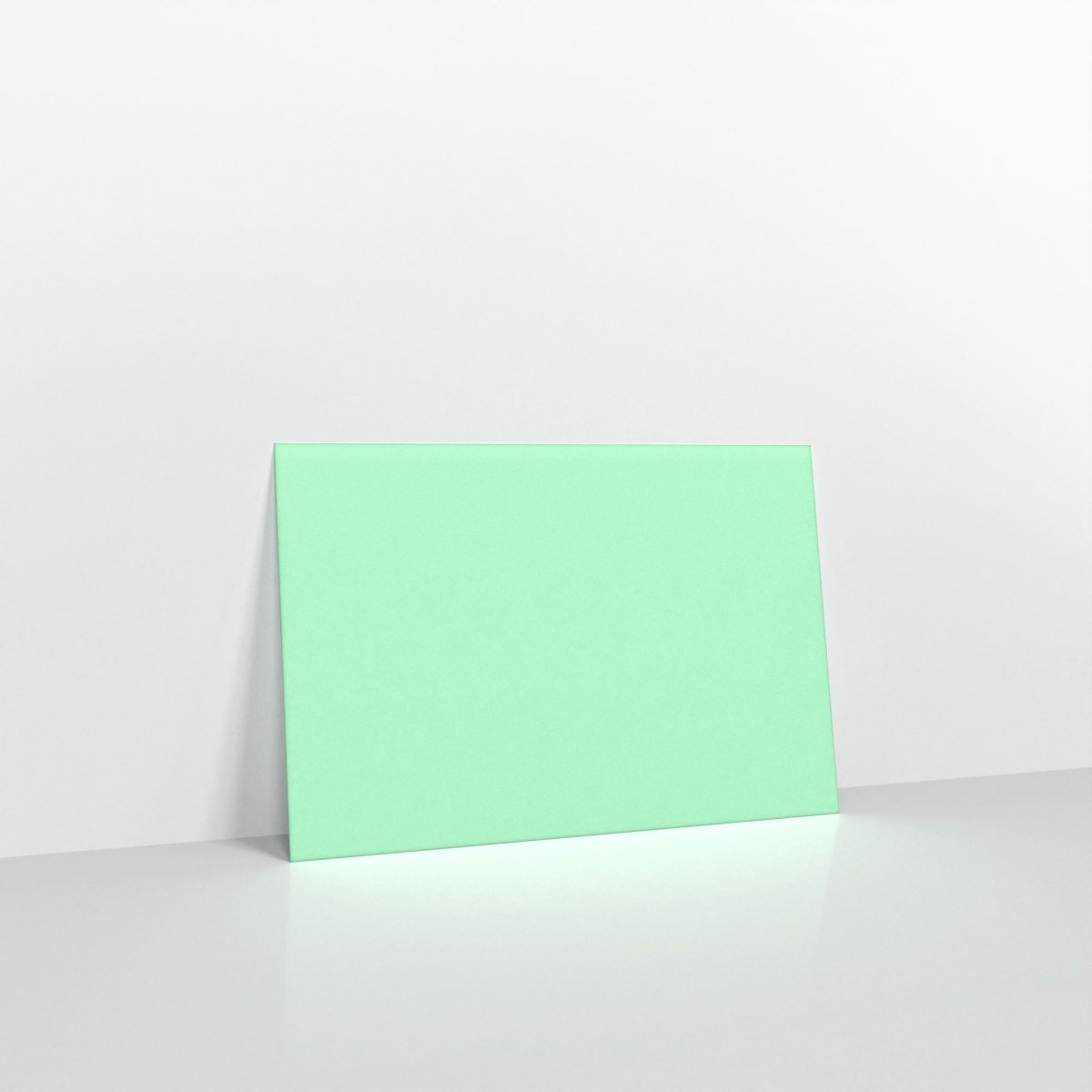 Mint Green Coloured Gummed Greeting Card V Flap Envelopes - Square - 155 x 155mm