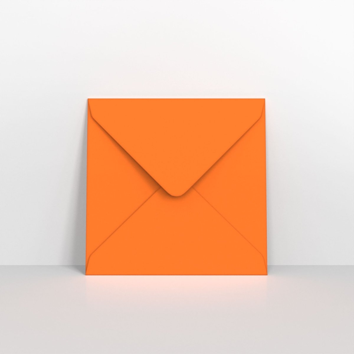 Orange 100gsm Coloured Gummed V Flap Envelopes - Square - 155 x 155mm
