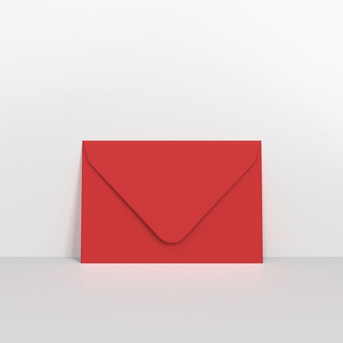 Cherry Coloured Gummed Greeting Card V Flap Envelopes - 62 x 94mm