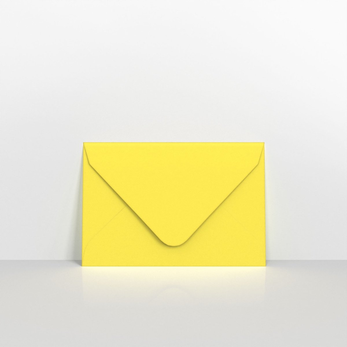 Sunflower Yellow Coloured Gummed V Flap Envelopes - 62 x 94mm