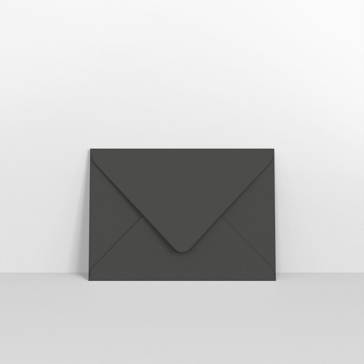 Black Coloured Gummed Greeting Card V Flap Envelopes - C6 - 114 x 162mm