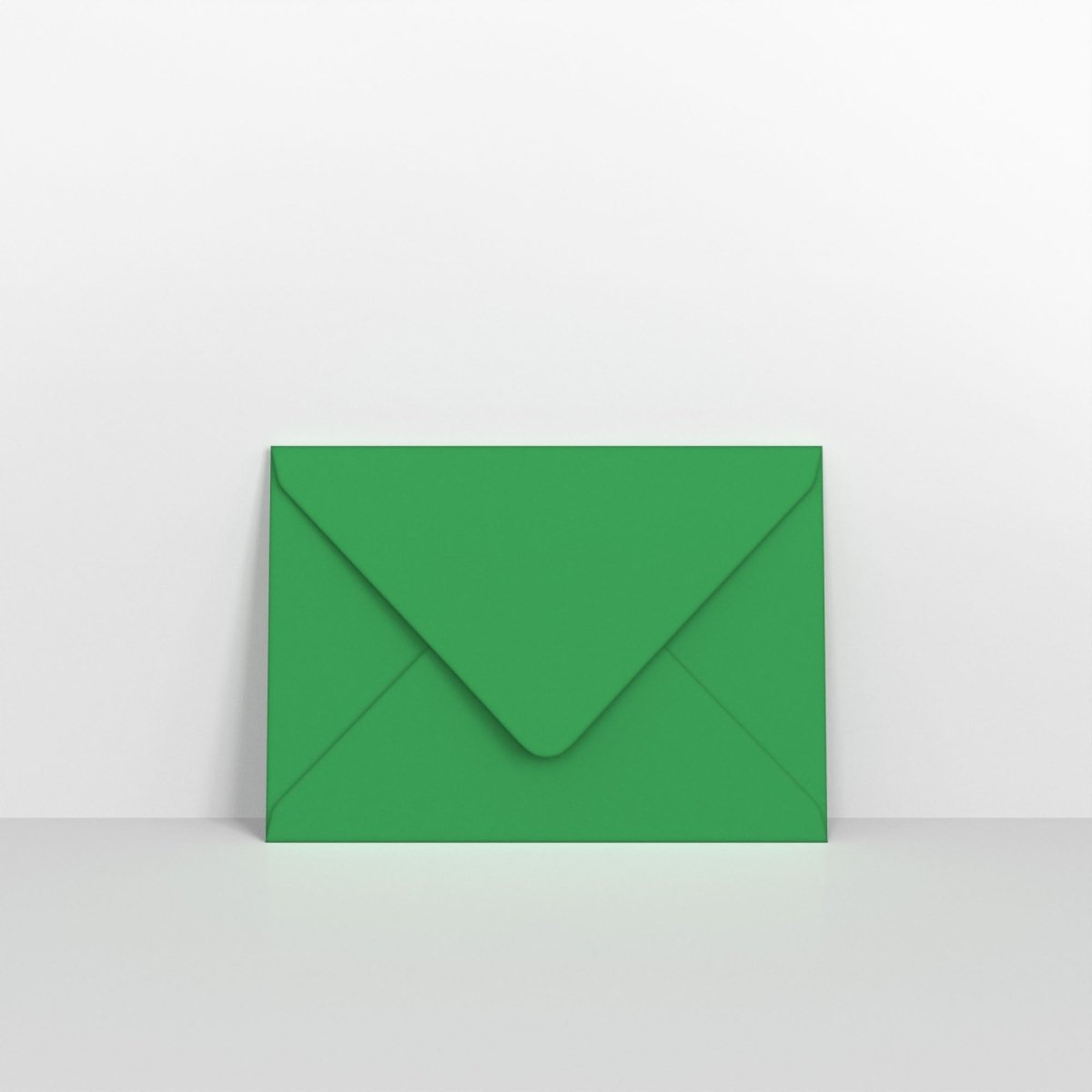 Holly Green Coloured Gummed Greeting Card V Flap Envelopes - C6 - 114 x 162mm