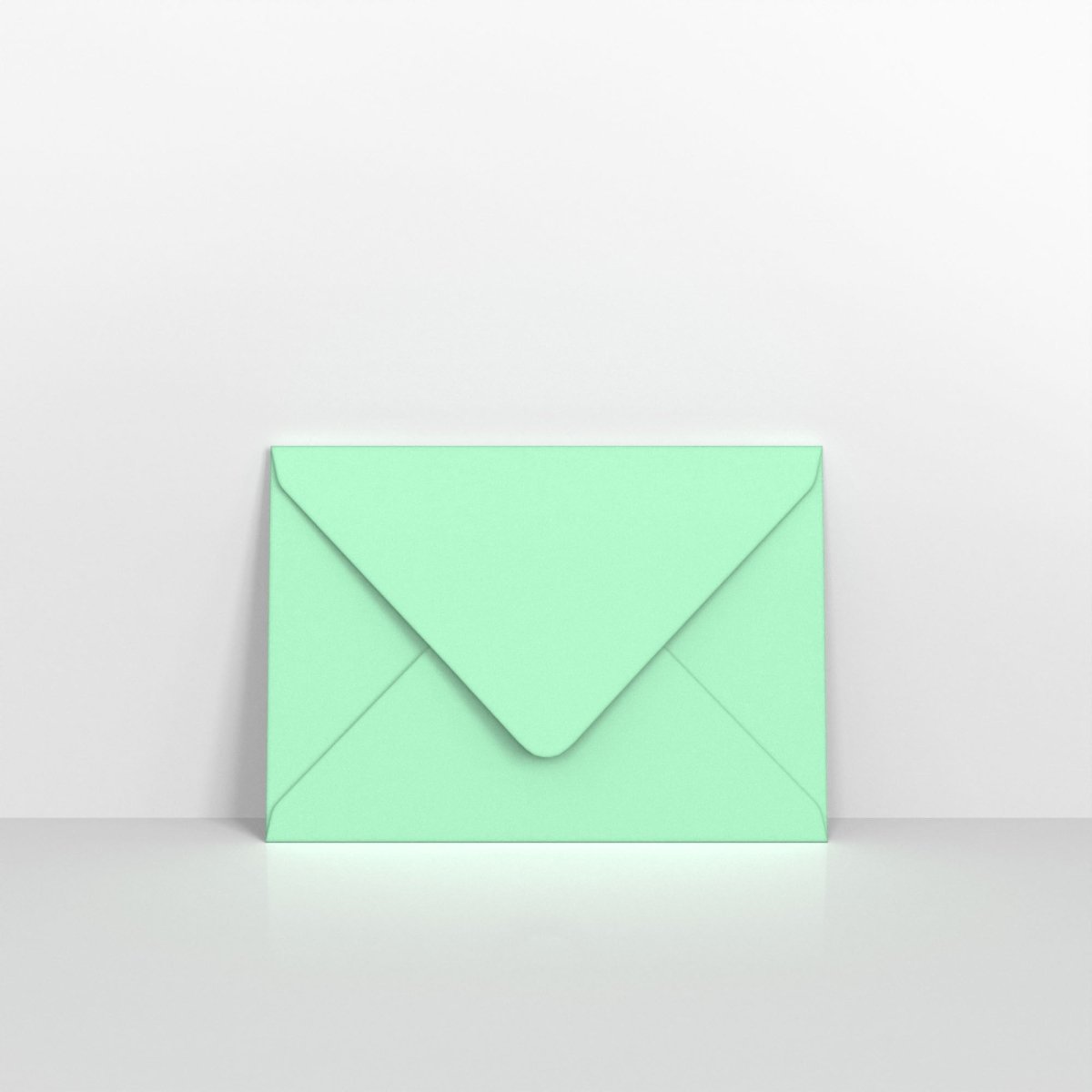 Mint Green Coloured Gummed Greeting Card V Flap Envelopes - C6 - 114 x 162mm