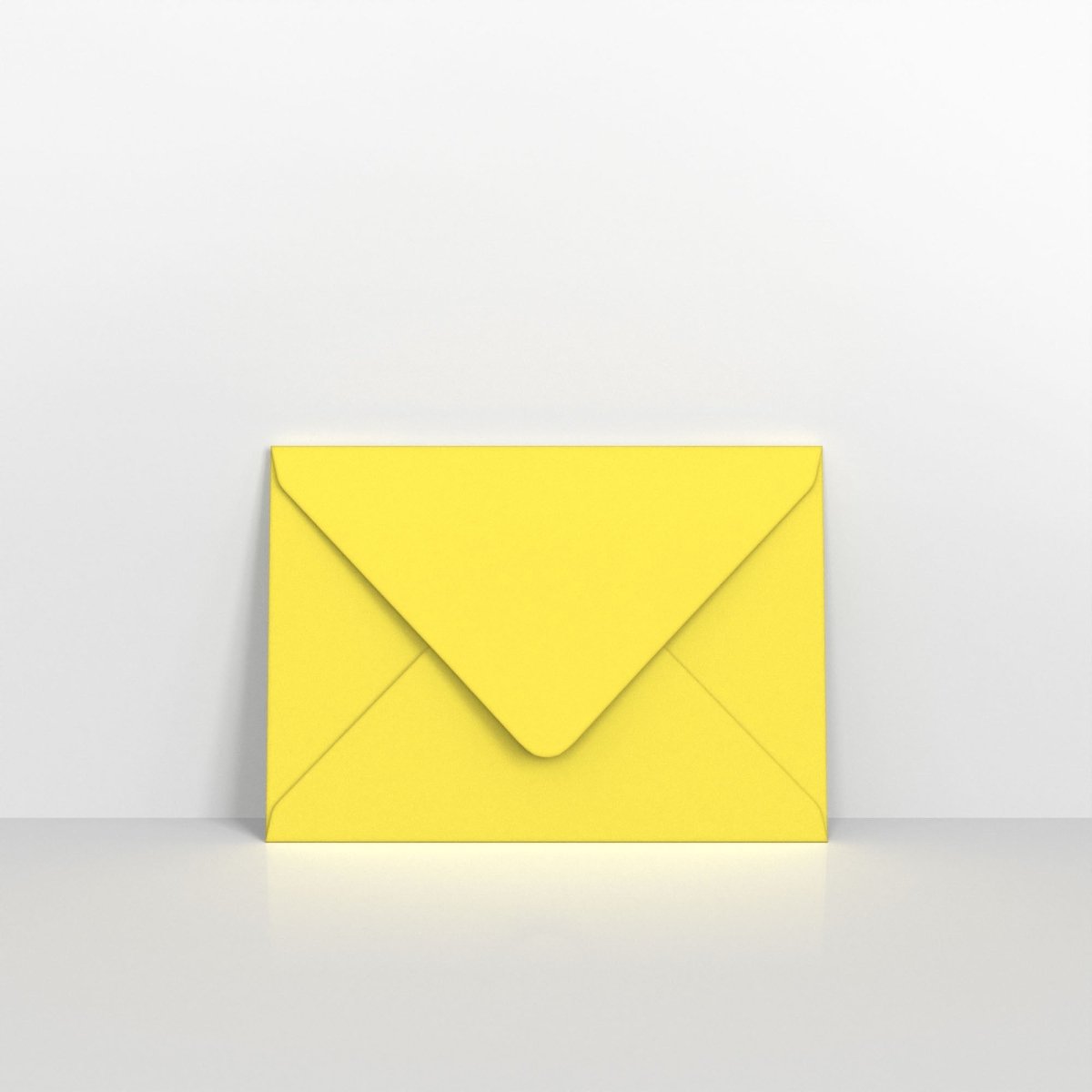 Sunflower Yellow Coloured Gummed V Flap Envelopes - C6 - 114 x 162mm