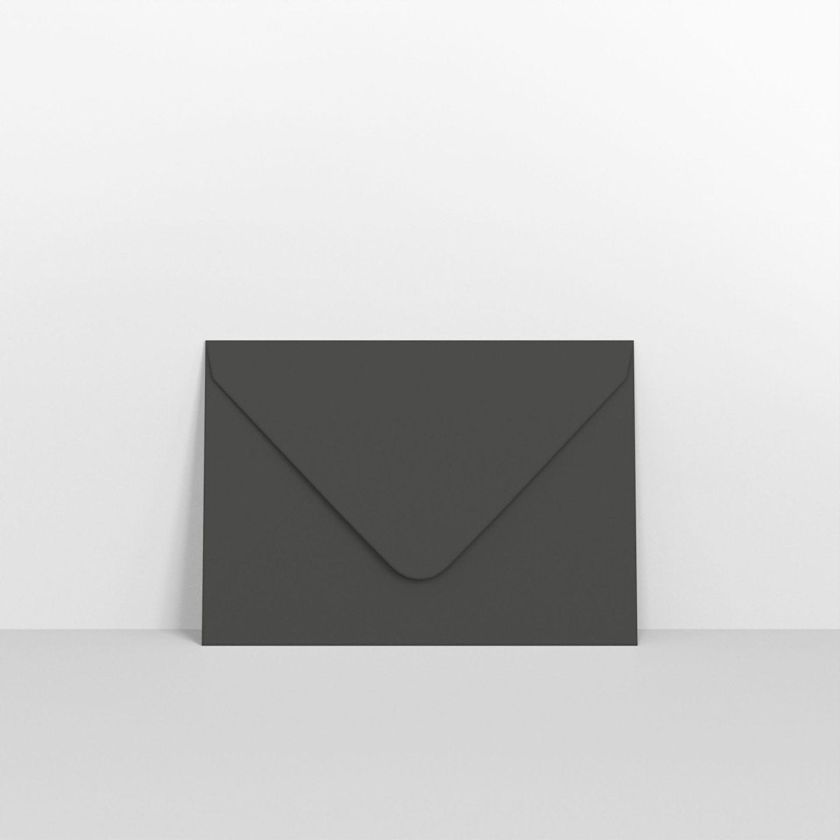 Black Coloured Gummed Greeting Card V Flap Envelopes - C7 - 82 x 113mm