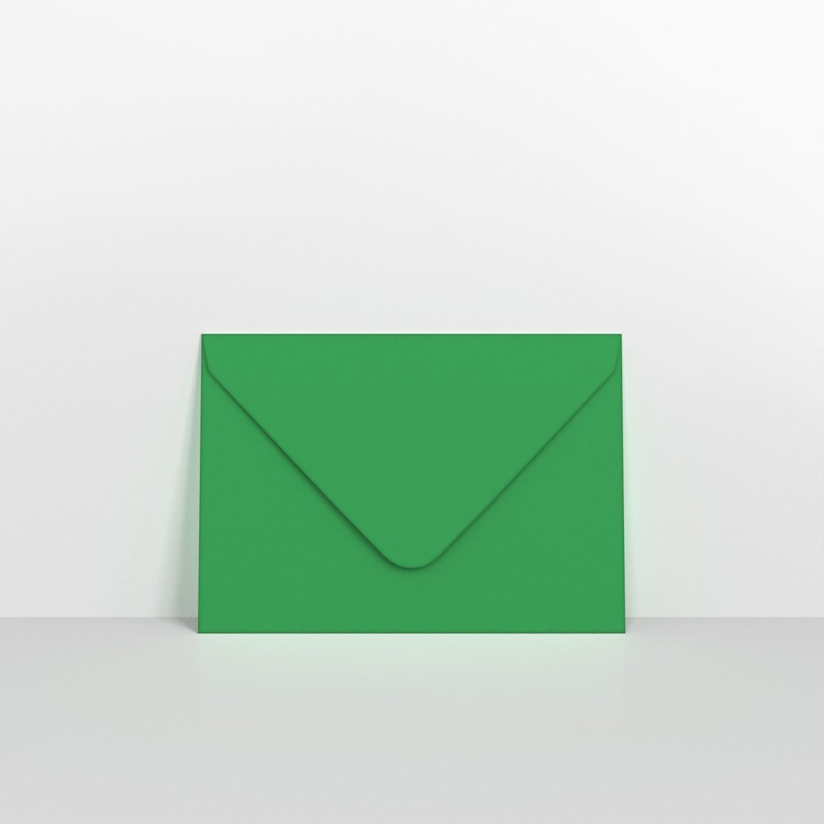 Holly Green Coloured Gummed Greeting Card V Flap Envelopes - C7 - 82 x 113mm
