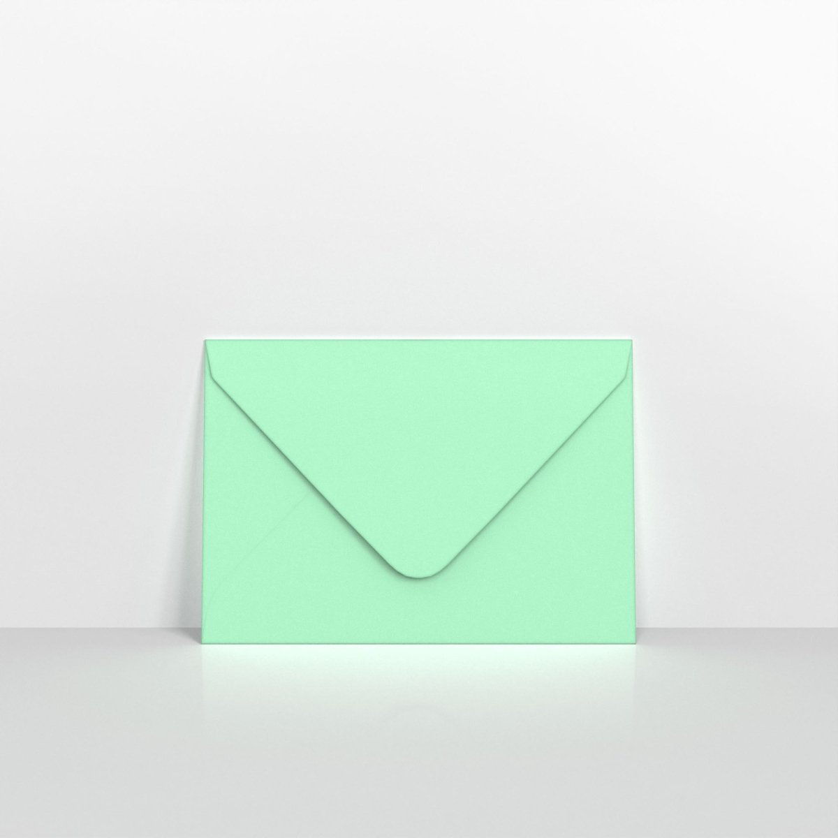 Mint Green Coloured Gummed Greeting Card V Flap Envelopes - C7 - 82 x 113mm