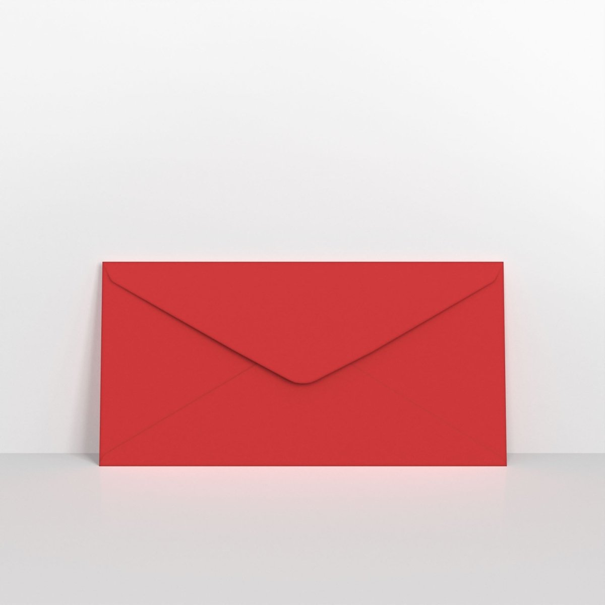 Cherry Coloured Gummed Greeting Card V Flap Envelopes - DL - 110 x 220mm