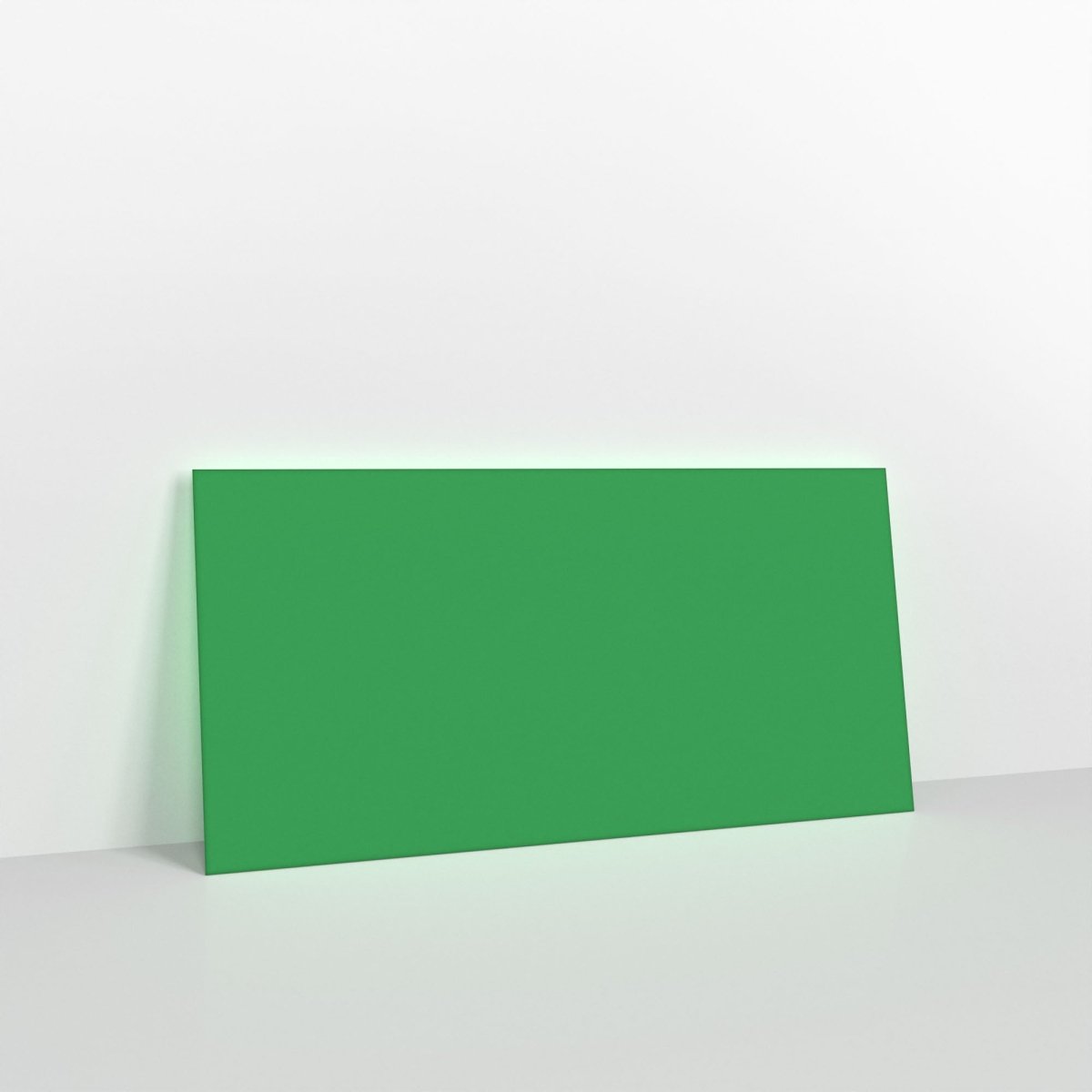 Holly Green Coloured Gummed Greeting Card V Flap Envelopes - DL - 110 x 220mm