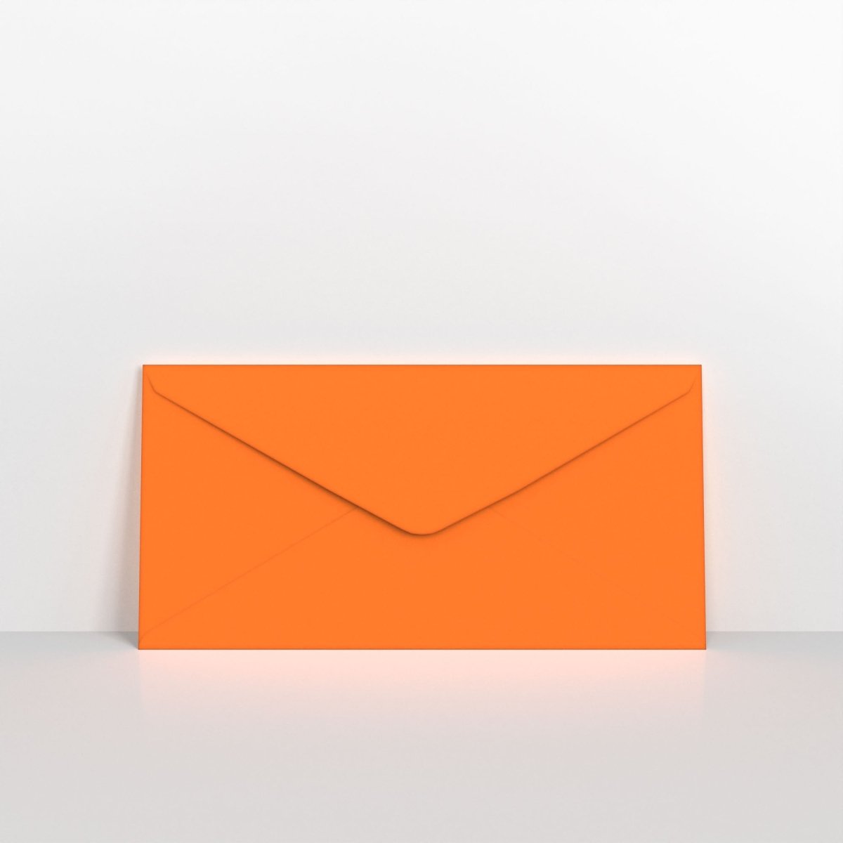 Orange 100gsm Coloured Gummed V Flap Envelopes - DL - 110 x 220mm