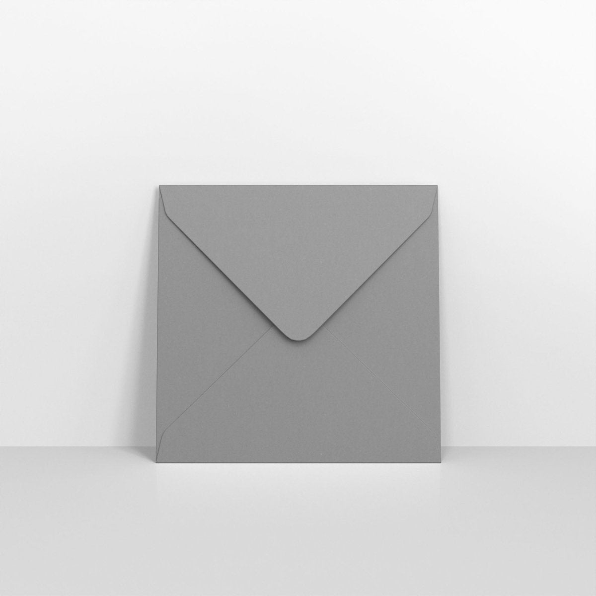 Dark Grey Coloured Gummed V Flap Envelopes - Square - 130 x 130mm