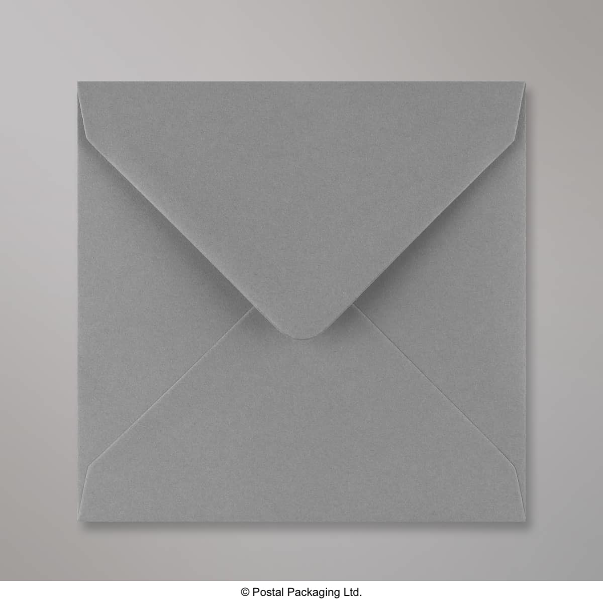 Dark Grey Coloured Gummed V Flap Envelopes - Square - 140 x 140mm