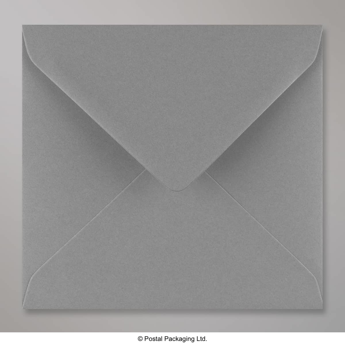 Dark Grey Coloured Gummed V Flap Envelopes - Square - 155 x 155mm