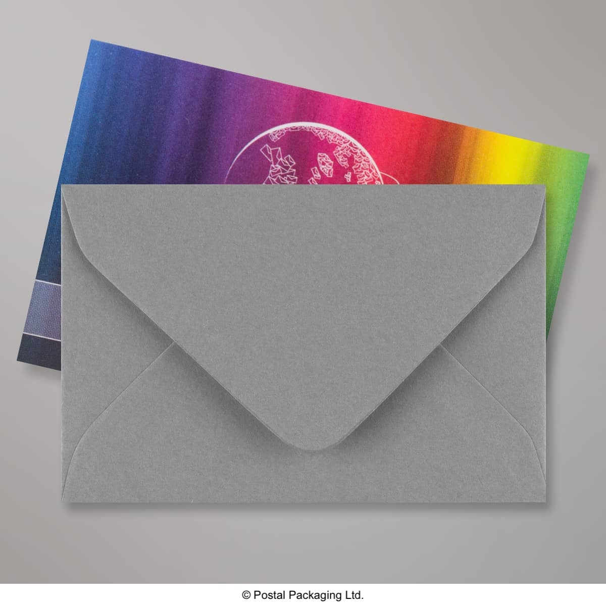 Dark Grey Coloured Gummed V Flap Envelopes - 62 x 94mm