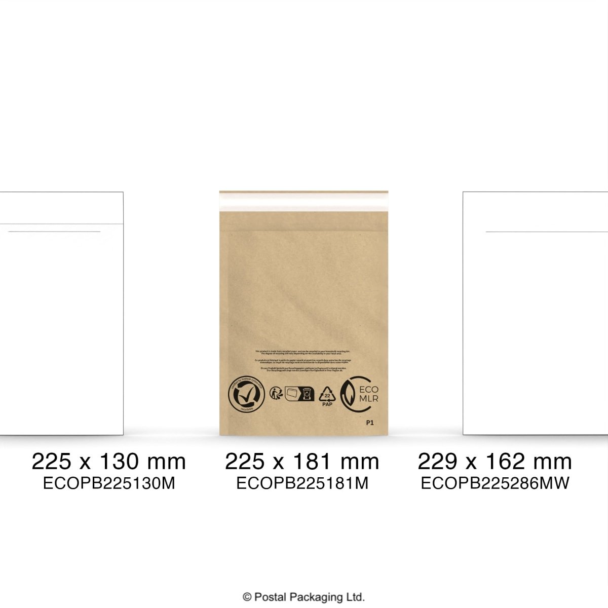 Manila Eco Padded Mailers - 225 x 181mm
