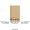 ECOPB335223M - Manilla Eco Padded Mailers - Eco Friendly Bubble Bags Mailers