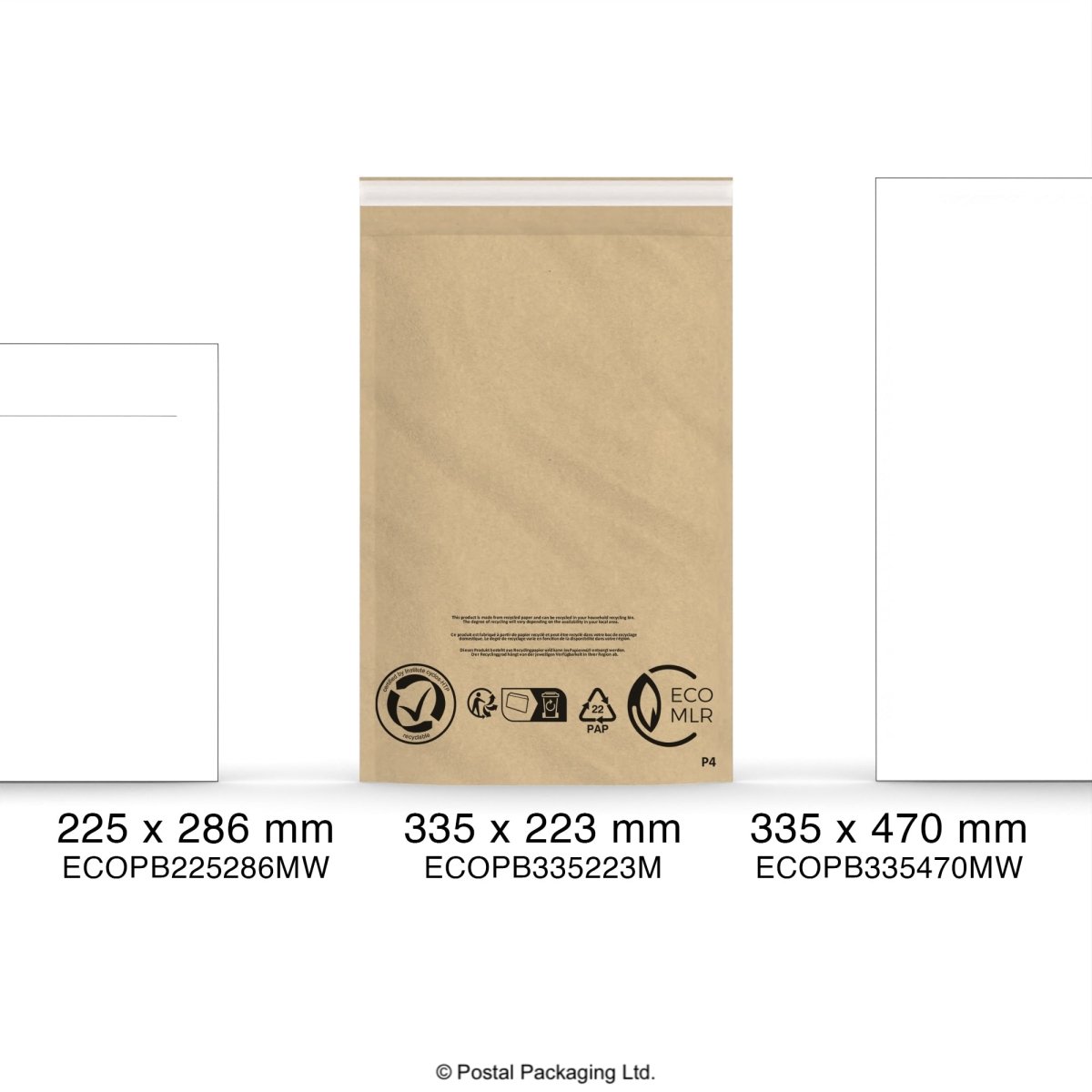 Manila Eco Padded Mailers - 335 x 223mm