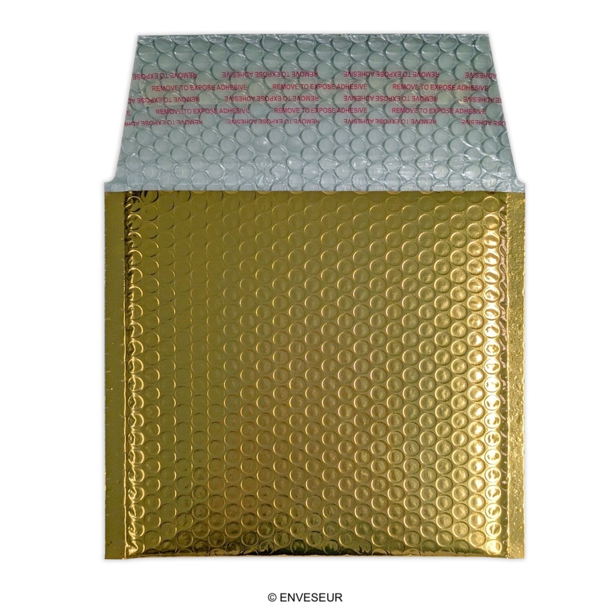 Gloss Metallic Bubble Bags - Gold Square - 165 x 165mm