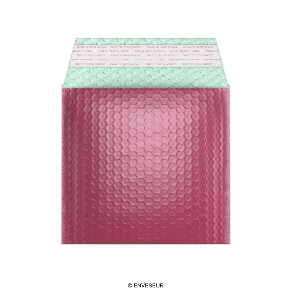 Gloss Metallic Bubble Bags - Magenta Square - 165 x 165mm