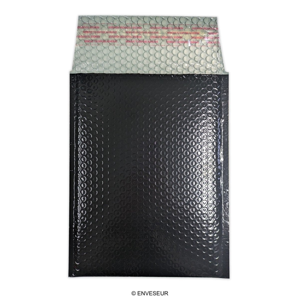 Gloss Metallic Bubble Bags - Black C5+ - 250 x 180mm