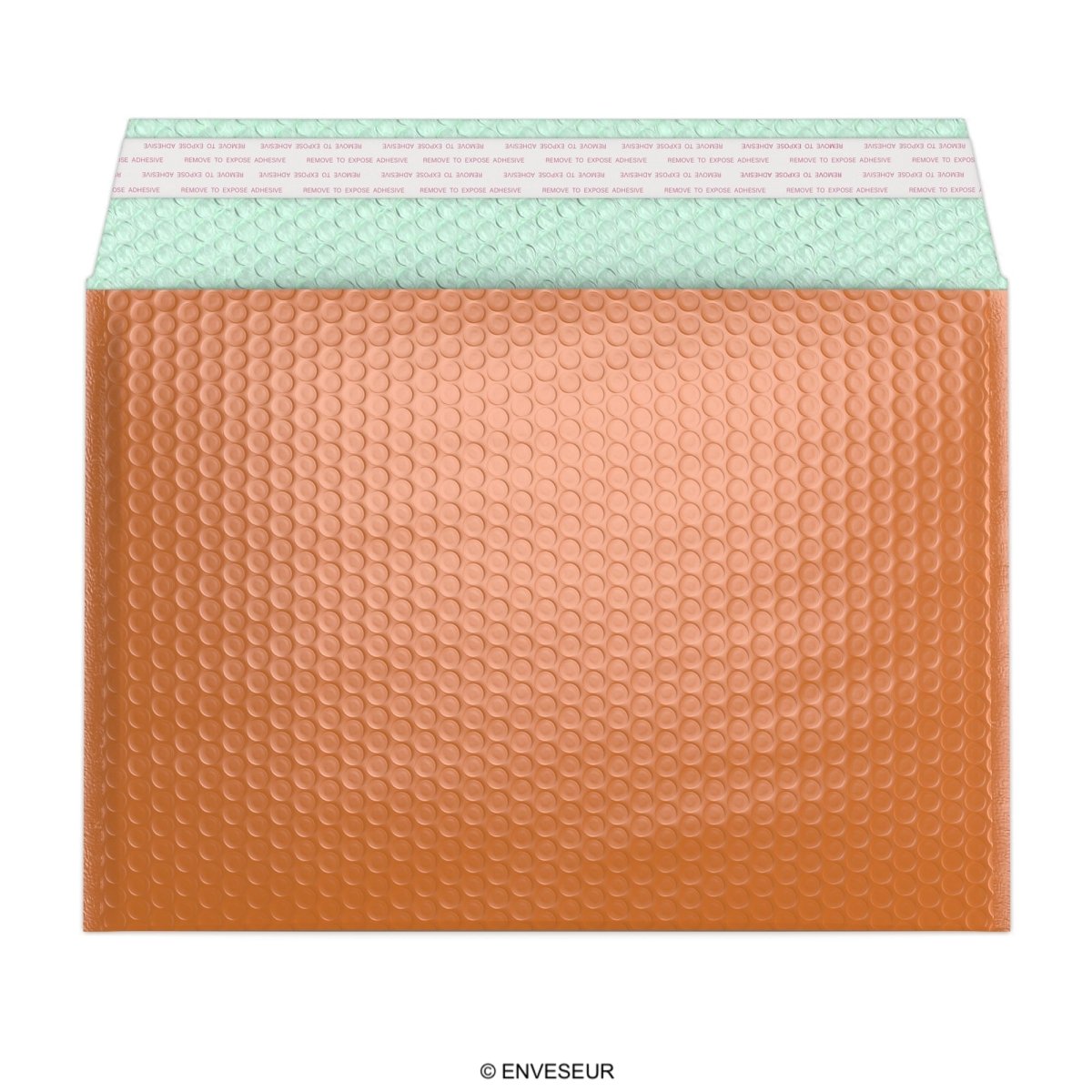 Orange Metallic Finish Bubble Bag Mailers