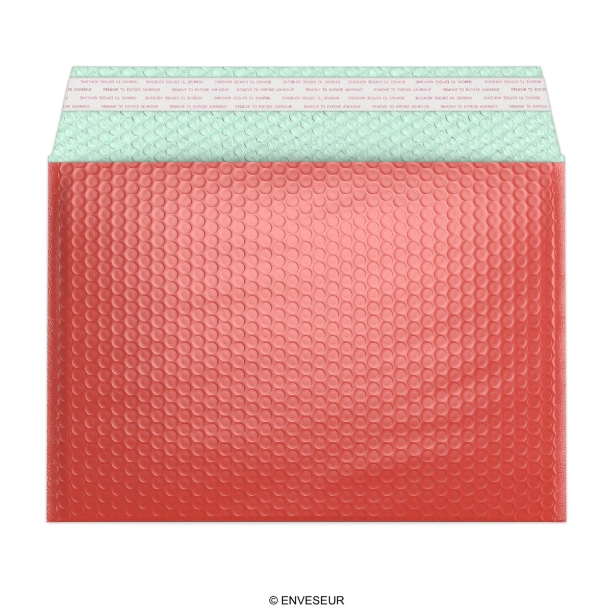 Gloss Metallic Bubble Bags - Red 235 x 325mm