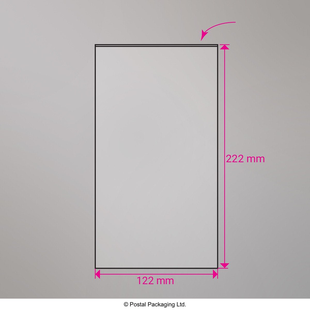 Cello Peel and Seal Bags - Open Top 222 x 122mm