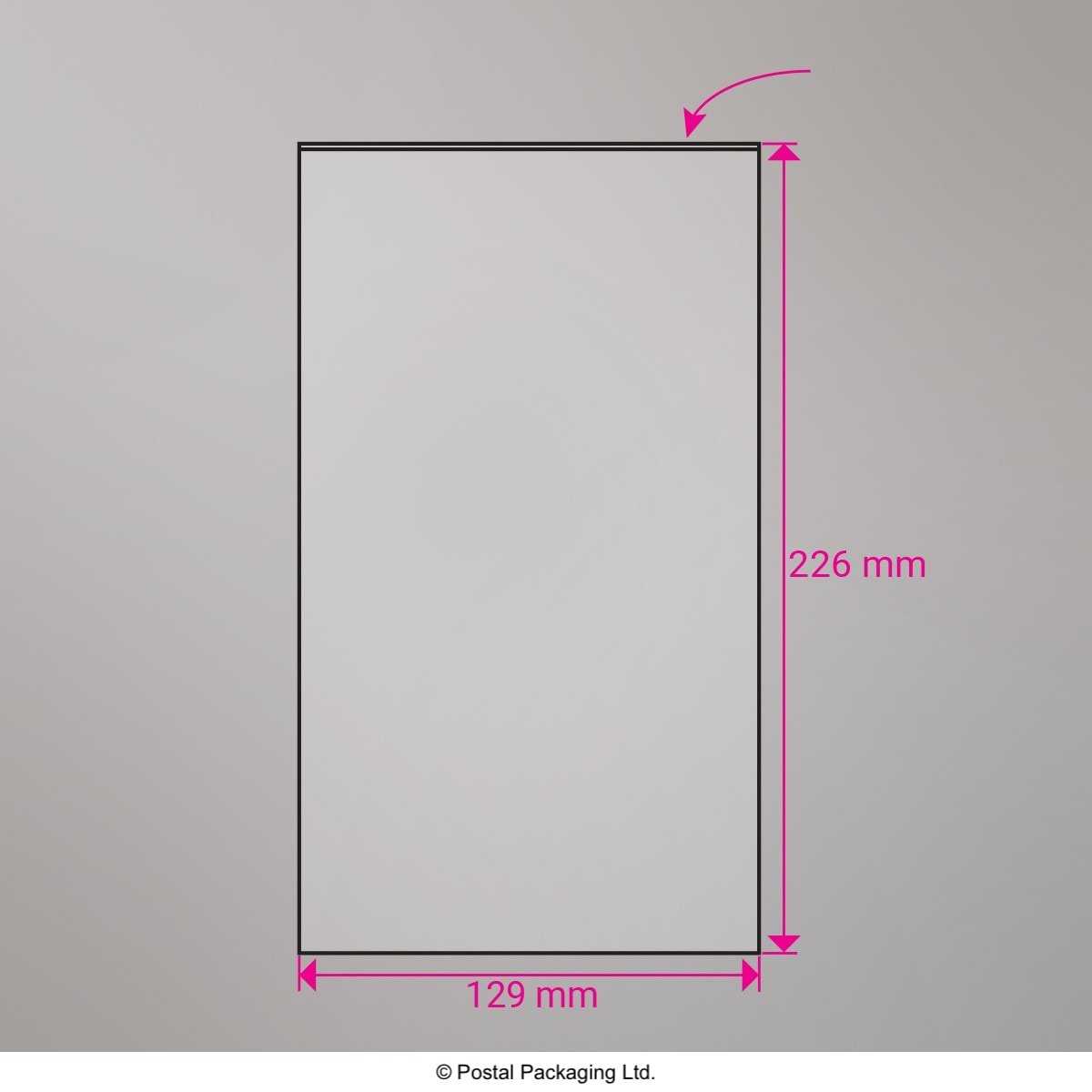 Cello Peel and Seal Bags - Open Top 226 x 129mm