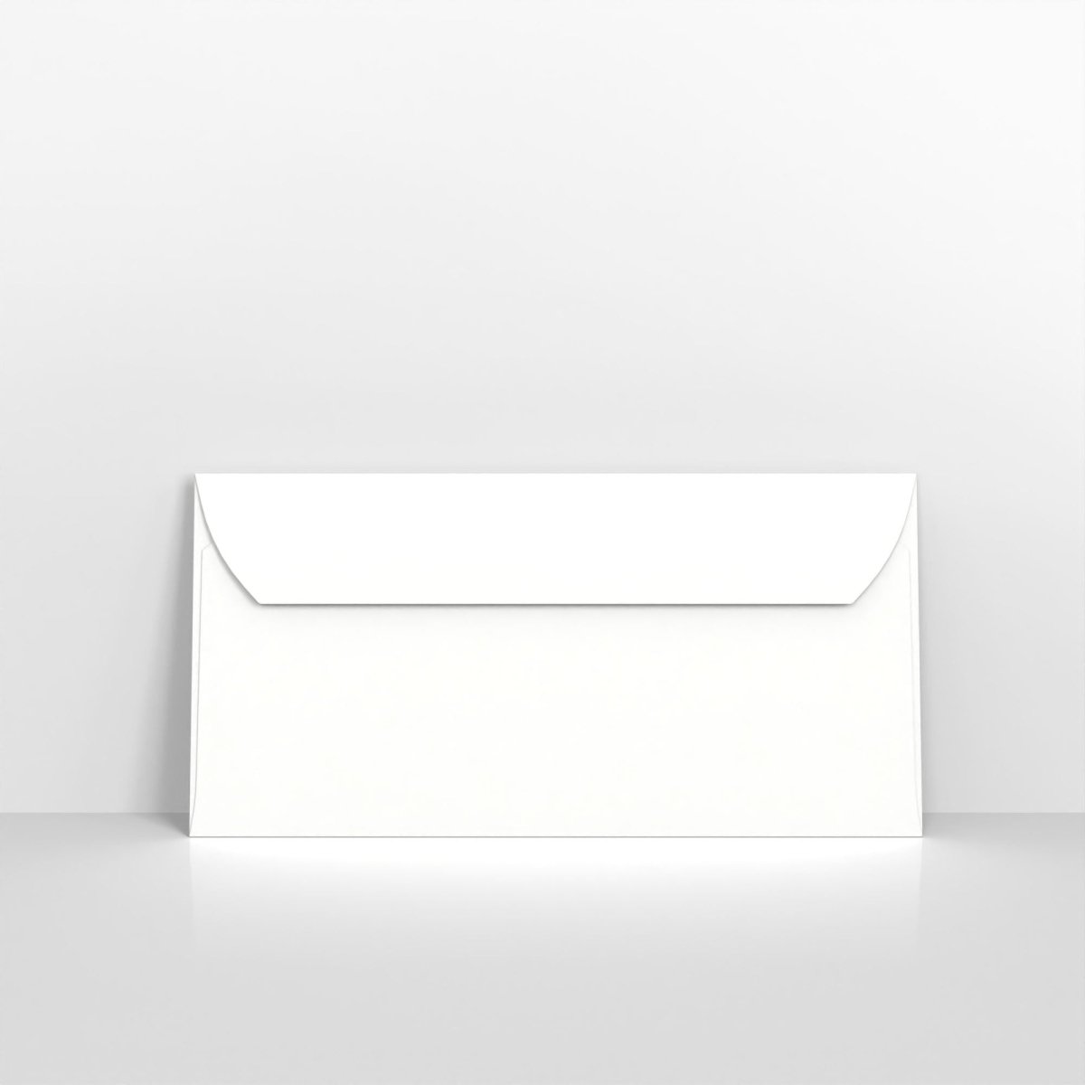 White Coloured Peel and Seal Envelopes - With Window 120gsm DL - 110 x 220mm